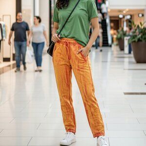 Cotton Citizen Orange Tie-dye Jogger Sweatpants Rare Heavy French Terry Sz S